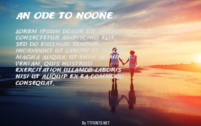 An ode to noone example